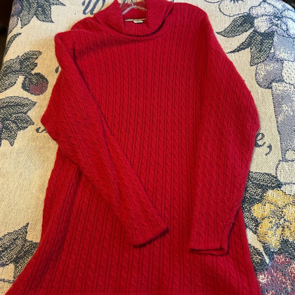Elegant Red Turtleneck Sweater